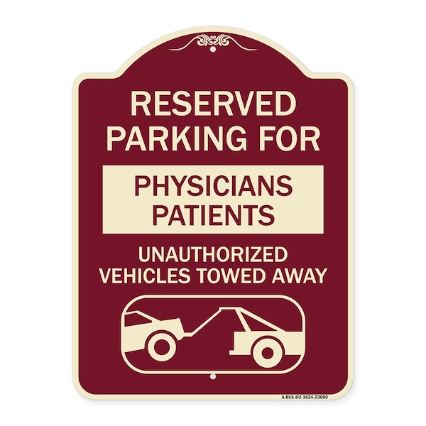Reserved Parking for Physicians Patients Unauthorized Vehicles Towed Away, A-DES-BU-1824-23080
